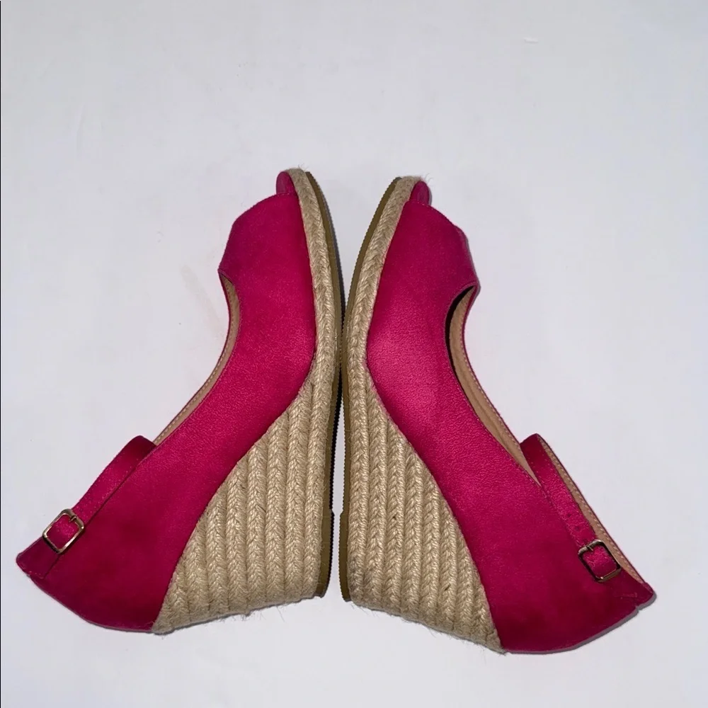KAYLEEN Elegant Pink Wedge Sandals
